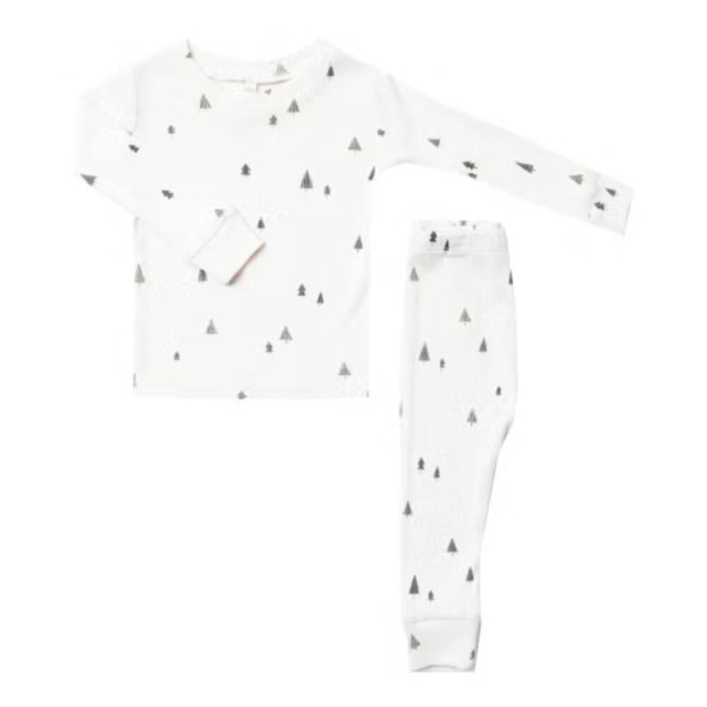 Rylee Cru Trees Pajama Set PJs Ribbed Outfit Gender Neutral Baby Boy 3-6 Months